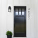 cattleyalighting 1-Light Matte Black Dusk To Dawn Outdoor Sconce With Clear Tempered Glass