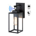 cattleyalighting 1-Light Matte Black Dusk To Dawn Outdoor Sconce With Clear Tempered Glass