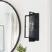 cattleyalighting 1-Light Matte Black Wall Sconce Vanity Light With Clear Glass Pane