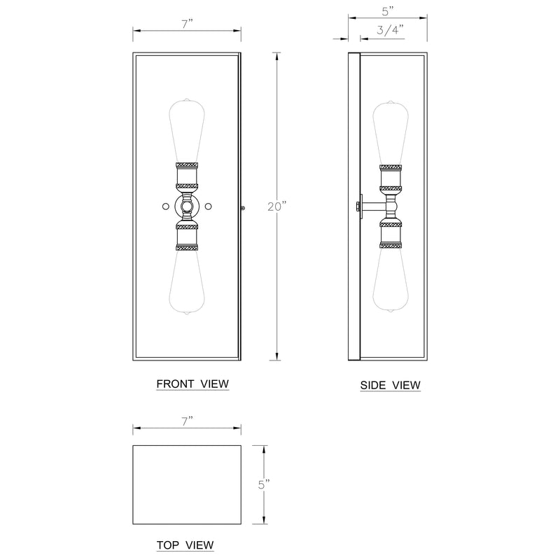 Cattleya Lighting outdoor wall light 2-Light Dark Bronze Brass Outdoor Wall Lantern Sconce With Tempered Glass