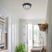 cattleyalighting Flush Mount Lighting LED Matte Black Motion Sensor Dusk To Dawn Flush Mount With Frosted Glass
