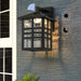 cattleyalighting Outdoor LED Wall Light 1-Light Black LED Dusk To Dawn Outdoor Wall Lantern Sconce With Clear Glass Shade