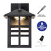 cattleyalighting Outdoor LED Wall Light 1-Light Black LED Dusk To Dawn Outdoor Wall Lantern Sconce With Clear Glass Shade