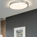 cattleyalighting Flush Mount Lighting 24 in. Brushed Nickel Oval 28W Dimmable LED Flush Mount With Opal Acrylic Shades