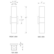cattleyalighting 2-Light Gold Finish Wall Sconce Vanity Light With White Glass Shade
