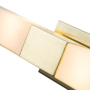 cattleyalighting 2-Light Gold Finish Wall Sconce Vanity Light With White Glass Shade