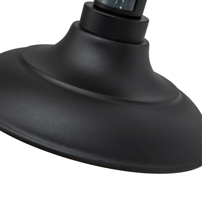 cattleyalighting 1-Light Matte Black Motion Sensor Dusk To Dawn Gooseneck Outdoor Wall Sconce(2-Pack)