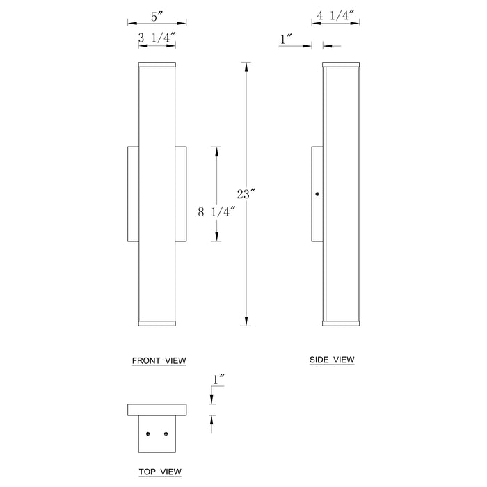 Satin Nickel LED Bath Bar with Acrylic Shade