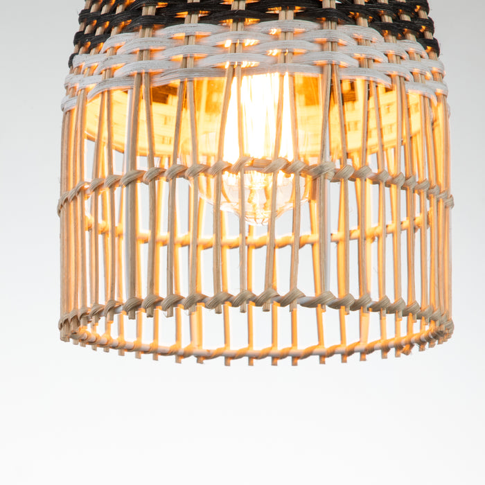 1-Light Natural Rattan Pendant Light