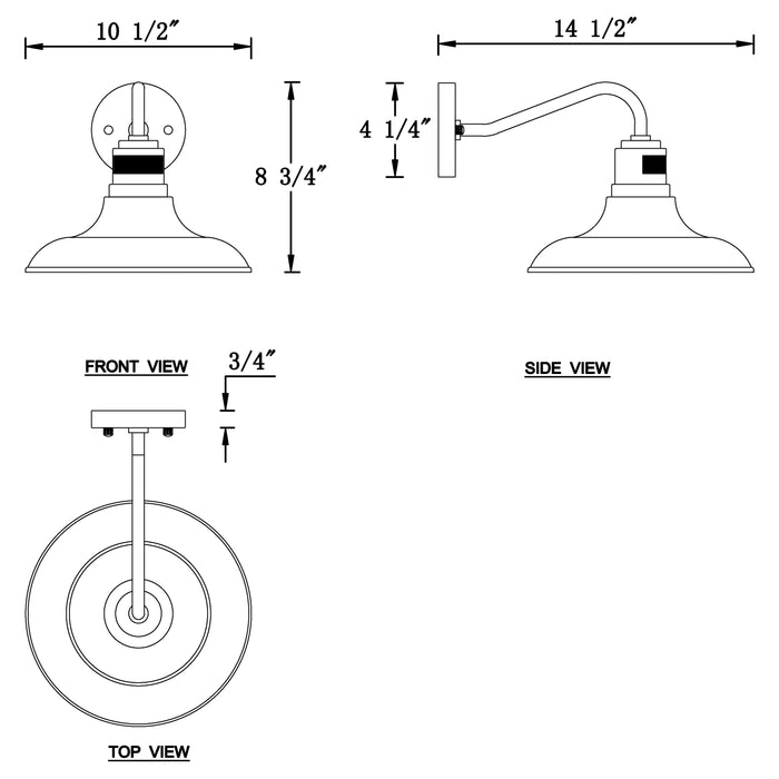 1-Light Black Motion Sensor Dusk to Dawn Outdoor Barn Light ( 2-Pack)