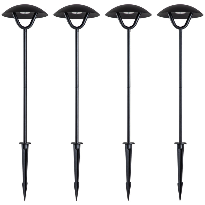 1-Light Matte Black LED Path Light with Ground Stake