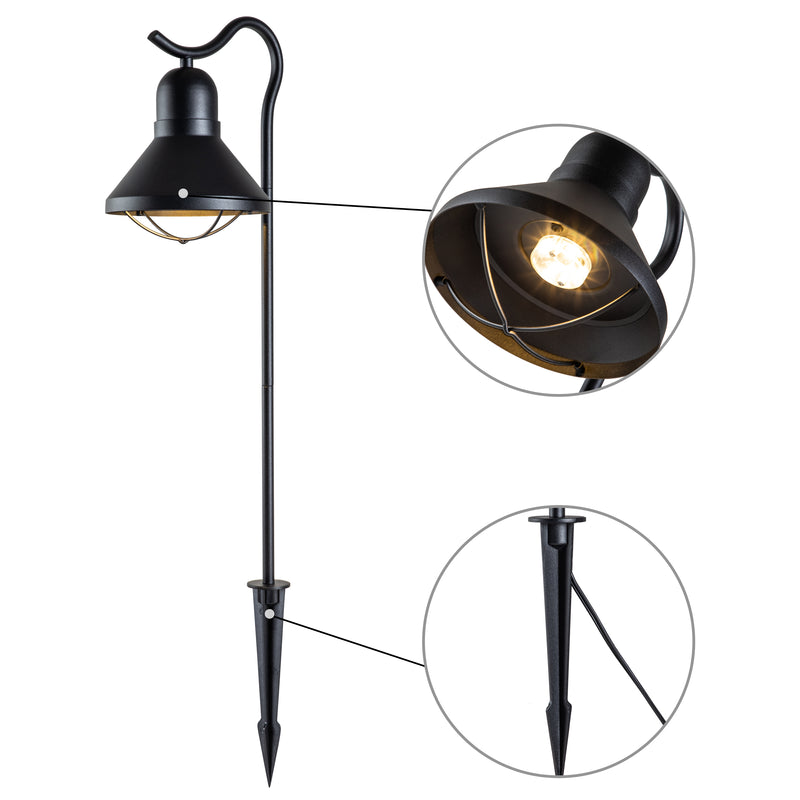 1-Light Matte Black LED Path Light with Ground Stake