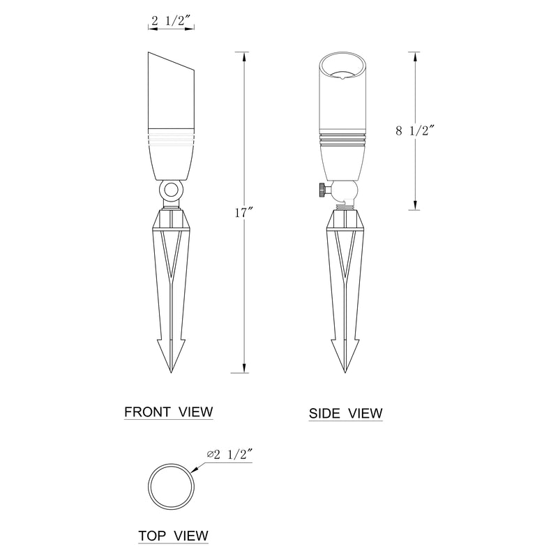 Low Voltage Dark Bronze Directional Uplight Outdoor Landscape Spot Light (4-pack)