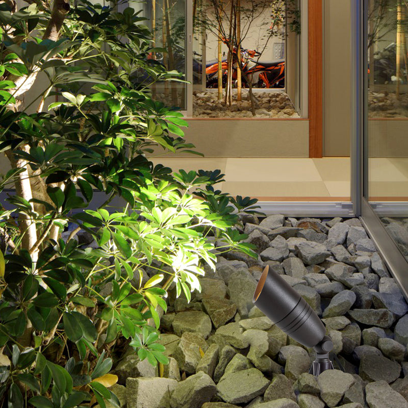 Low Voltage Dark Bronze Directional Uplight Outdoor Landscape Spot Light (4-pack)