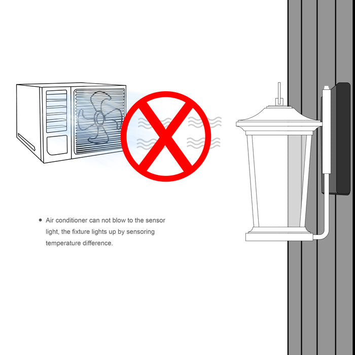 1-Light Matte Black Dusk to Dawn Outdoor Wall Light with Clear Tempered Glass