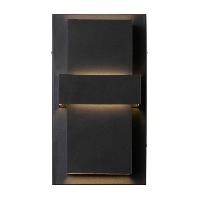 3-Light Matte Black Aluminum LED Outdoor Wall Light