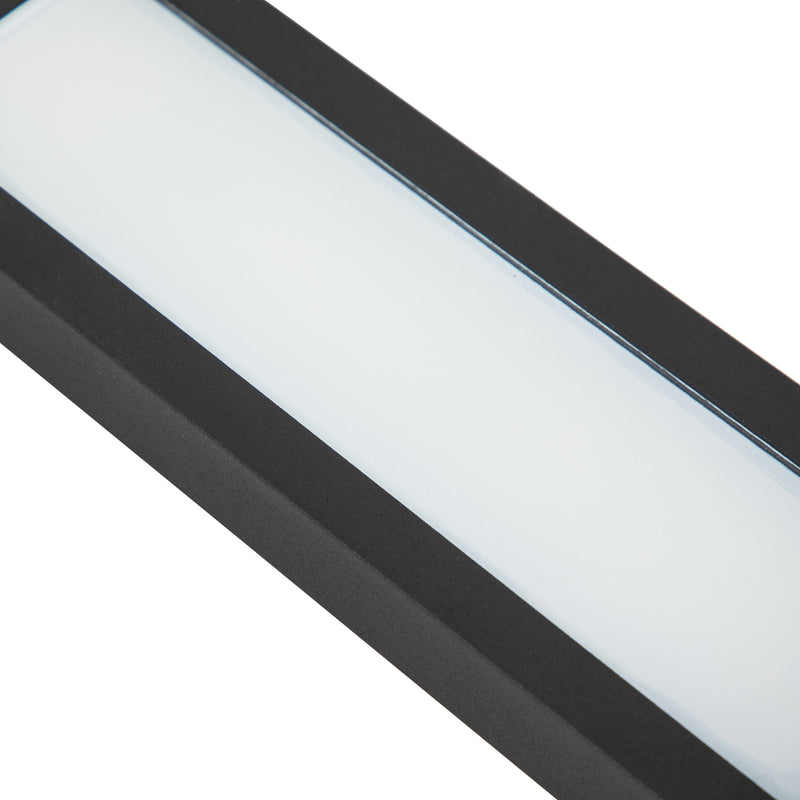 2-Pack Matte Black Aluminum LED Outdoor Wall Sconce