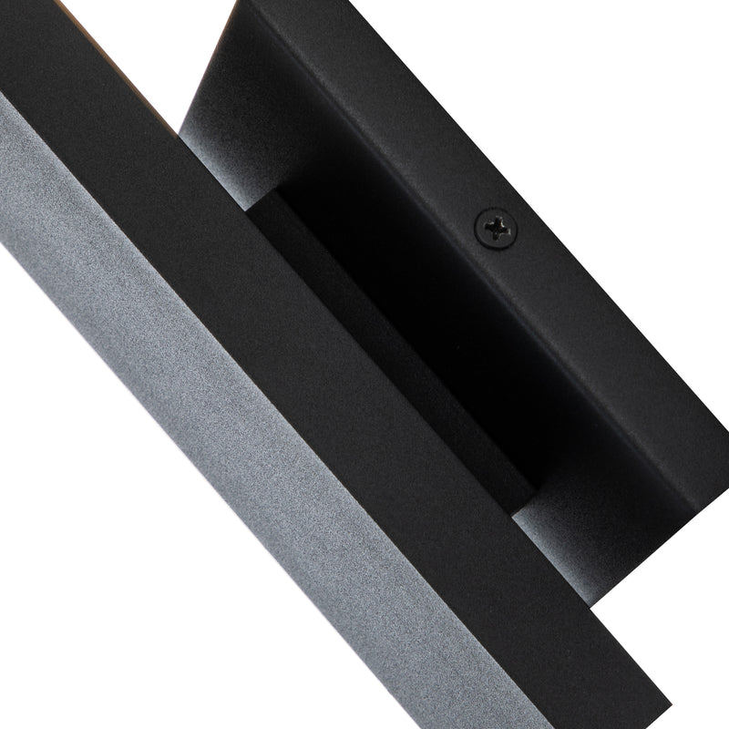 2-Pack Matte Black Aluminum LED Outdoor Wall Sconce