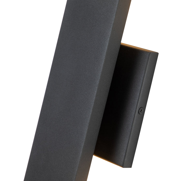 2-Light Matte Black Aluminum LED Outdoor Wall Sconce