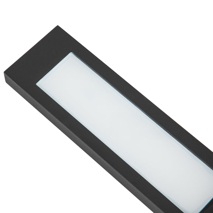 2-Light Matte Black Aluminum LED Outdoor Wall Sconce