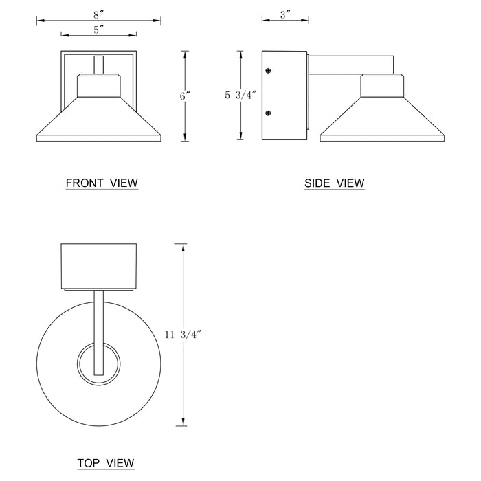 2-Pack Matte Black Outdoor Barn Light Built-In GFCI Outlets